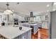 Gourmet kitchen with stainless steel appliances, a center island, and ample counter space at 120 Whitemarsh Ct., Murrells Inlet, SC 29576