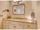 Bathroom vanity featuring granite counters, modern fixtures and decorative lighting at 128 Puffin Dr. # 1-E, Pawleys Island, SC 29585