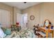 Bright, airy bedroom featuring hardwood floors, decor and a vanity at 128 Puffin Dr. # 1-E, Pawleys Island, SC 29585