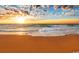 Beautiful sunrise on a serene beach with gentle waves, perfect for a peaceful morning stroll at 141 N Gate Rd., Myrtle Beach, SC 29572
