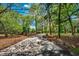 Secluded property with a long driveway lined with mature trees and manicured landscaping at 141 N Gate Rd., Myrtle Beach, SC 29572