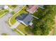 Aerial view of a home with a backyard patio and a well-maintained lawn at 1500 Sunmeadow Dr., Conway, SC 29526