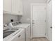 Bright laundry room featuring modern appliances, white cabinetry, and a convenient layout at 349 N Bar Ct., Myrtle Beach, SC 29579