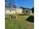Spacious backyard with a storage shed and lush lawn, surrounded by mature trees at 402 Gibson St., Marion, SC 29571