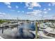 Beautiful marina view with an array of boats docked, reflecting on the tranquil water at 4215 Coquina Harbour Dr. # D -2, Little River, SC 29566