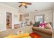Spacious living room with breakfast bar, comfortable seating and bedroom access at 4709 Wild Iris Dr. # 101, Myrtle Beach, SC 29577