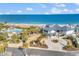 Aerial view of ocean-front community clubhouse, pool and beach at 486 Lantana Circle, Georgetown, SC 29440