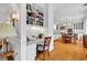 Cozy office nook with custom built-ins and a view of the kitchen, perfect for remote work at 486 Lantana Circle, Georgetown, SC 29440