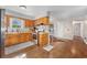 Bright kitchen featuring oak cabinets, stainless steel appliances, and convenient washer/dryer hookups at 706 Birch Ln., Conway, SC 29526