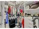 Walk-in closet with ample hanging space, shelving, and built-in drawers for organization at 830 San Marco Ct. # 2603-B, Myrtle Beach, SC 29579