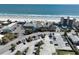 Aerial view of the Inn, beachfront, with ample parking and landscaping at 1 Norris Dr. # 210, Pawleys Island, SC 29585