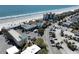 Aerial view of the oceanfront Inn with a pool and parking at 1 Norris Dr. # 210, Pawleys Island, SC 29585