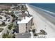 Aerial view of the oceanfront Inn with beach access at 1 Norris Dr. # 210, Pawleys Island, SC 29585