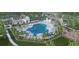 An aerial view of resort style community pool, playground, and gathering area at 1079 Milford Way, Myrtle Beach, SC 29588
