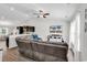 Cozy living room featuring a vaulted ceiling and an open concept design at 122 Desurrency Ct., Georgetown, SC 29440