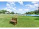 Scenic view of a pond with fountain on a sunny day at 146 Stillwood Dr. # 3, Pawleys Island, SC 29585