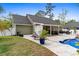 Backyard patio with outdoor furniture and views of the pool at 1610 Old Tram Rd., Little River, SC 29566