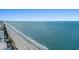 Stunning aerial view of the beautiful shoreline, featuring a sandy beach and clear ocean waters at 2401 S Ocean Blvd. S # 267, Myrtle Beach, SC 29577