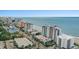 Wide aerial shot of beachfront hotels and condominiums featuring coastal views, beach, and ocean at 2401 S Ocean Blvd. S # 267, Myrtle Beach, SC 29577