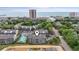Aerial view of condo building with a coastal cityscape in the background at 250 Maison Dr. # J-11, Myrtle Beach, SC 29572