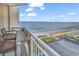 Breathtaking ocean view from the private balcony seating area at 2504 N Ocean Blvd. # 934, Myrtle Beach, SC 29577