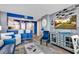 Cozy condo living room with blue accents, modern furnishings, and a flatscreen TV at 2504 N Ocean Blvd. # 934, Myrtle Beach, SC 29577