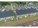 Back aerial view of townhomes with a fence, patios and outdoor furniture at 291 Brackish Dr. # 291, Myrtle Beach, SC 29588