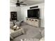 Comfortable living room with entertainment center at 3019 Visionary Dr., Myrtle Beach, SC 29588