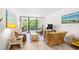 Well-lit living room featuring wicker furniture, sliding glass doors to the outside and bright natural light at 311 71St Ave. N # 3-D, Myrtle Beach, SC 29572