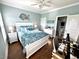 Bedroom featuring blue decor, a fish wall hanging and work space at 412 29Th Ave. N, North Myrtle Beach, SC 29582