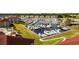 Scenic aerial view overlooking a marina filled with boats and surrounding buildings at 4200 Coquina Harbour Dr. # H5, Little River, SC 29566