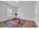 A simple home gym featuring a weight bench and padded flooring at 4200 Woodcliffe Dr., Conway, SC 29526