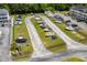 Aerial view of the community boat storage with ample parking and well-maintained grounds at 4503 W Harbour Ct. # S9, Little River, SC 29566