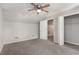 Bedroom featuring carpet floors, a ceiling fan, an angled ceiling, and a closet at 505 Forestbrook Dr., Myrtle Beach, SC 29579