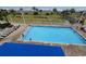 Aerial view of outdoor pool near the beach and wooden walking bridge at 5300 N Ocean Blvd. # 310, Myrtle Beach, SC 29577