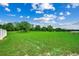 Expansive backyard with lush green grass and mature trees at 572 Woodland Farms Circle, Aynor, SC 29511