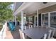 Inviting covered patio with comfortable seating and an outdoor dining area at 6001-1872 S Kings Hwy., Myrtle Beach, SC 29575