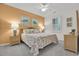 Bedroom showcasing sea-themed decor, two side tables and a window at 601 Hillside Dr. N # 1405, North Myrtle Beach, SC 29582