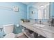 Bathroom vanity featuring granite countertop, a sink, modern fixtures, and organized storage at 7200 N Ocean Blvd. # 431, Myrtle Beach, SC 29572