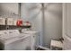 Dedicated laundry room, including washer, dryer, storage and shelving at 777 Woodland Farms Circle, Aynor, SC 29511