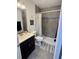 Updated bathroom with a stand up shower, vanity, and modern finishes at 9501 Shore Dr. # D-237, Myrtle Beach, SC 29572