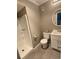 Well-maintained bathroom featuring a stand up shower, toilet, and vanity with a sink at 9501 Shore Dr. # D-237, Myrtle Beach, SC 29572
