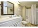Bright bathroom features a single sink vanity and a shower/tub combo for optimal functionality at 9550 Shore Dr. # 531, Myrtle Beach, SC 29572