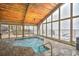 Indoor hot tub with large windows overlooking the ocean at 9550 Shore Dr. # 531, Myrtle Beach, SC 29572