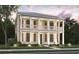 Two-story home showcasing a covered front porch on both levels with tasteful landscaping and dark shutter accents at 1071 Milford Way, Myrtle Beach, SC 29588