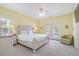 Bright main bedroom with access to a private balcony at 118A 6Th Ave. N, Surfside Beach, SC 29575