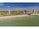 Aerial view of the beach and hotels in Myrtle Beach at 1200 N Ocean Blvd. # 710, Myrtle Beach, SC 29577