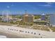 Stunning aerial view of the beachfront resort with Ferris wheel and ocean views at 1200 N Ocean Blvd. # 710, Myrtle Beach, SC 29577