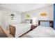 Shared bedroom with dinosaur themed decorations, two twin beds, closet, and carpet flooring at 1204 River Oak Dr. # 25-A, Myrtle Beach, SC 29579