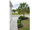 Landscaped front yard with a palm tree and manicured garden beds at 1308 Riverport Dr., Conway, SC 29526